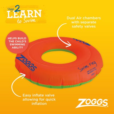 Круг для плавання Zoggs помаранчевий р.3-6 років
